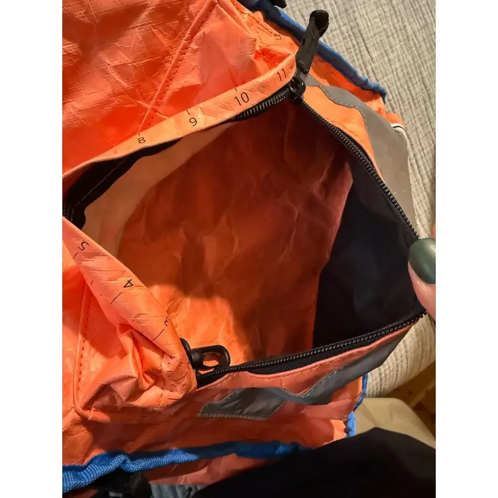 Herschel Backpack Zumiez 100K Collab Orange Blue Crinkle Paper Limited Edition